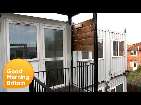 Shipping Containers Used to House Homeless Children in Ealing | Good Morning Britain